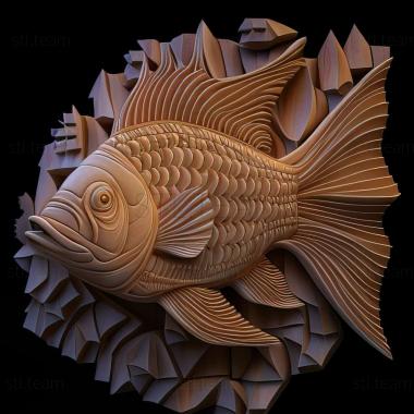 3D model Common scalar fish (STL)